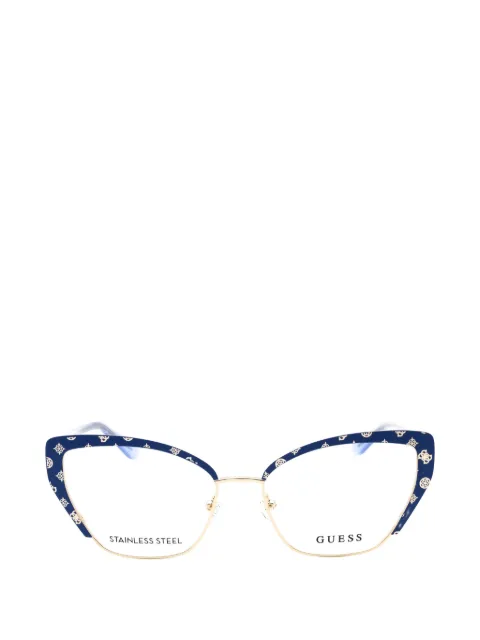 GUESS EYEWEAR monogram-print cat-eye glasses