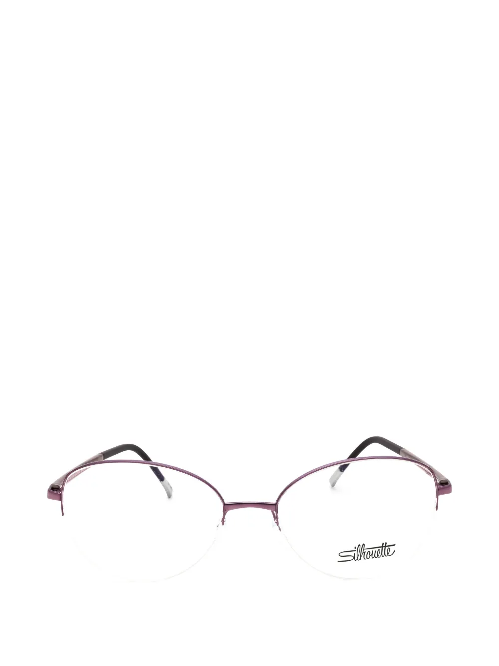 Silhouette Illusion Nylor Oval-frame Glasses In Purple