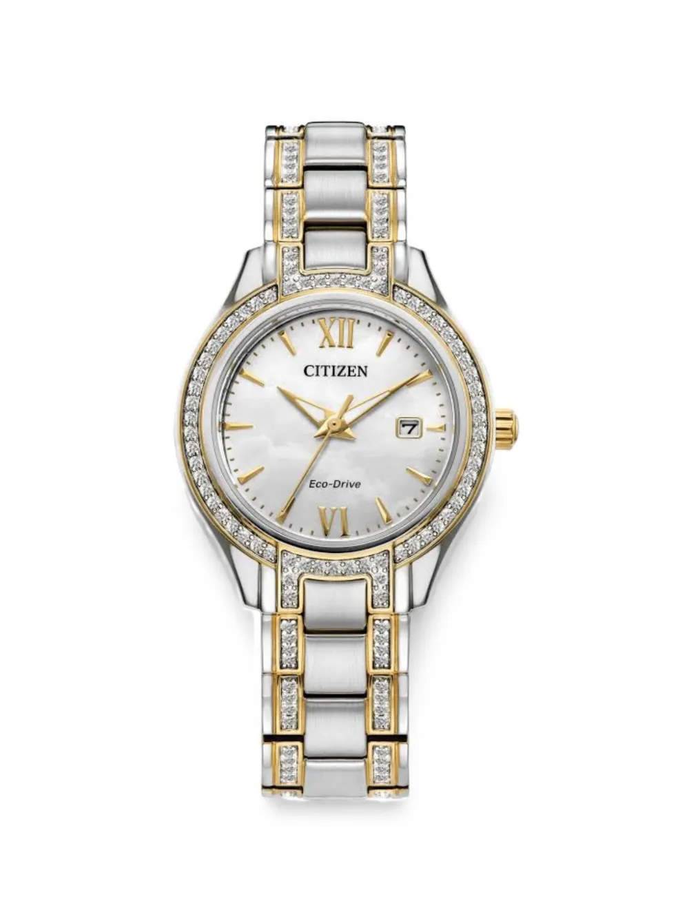 Citizens of Humanity Silhouette Crystal 30mm Watch in White, view 2