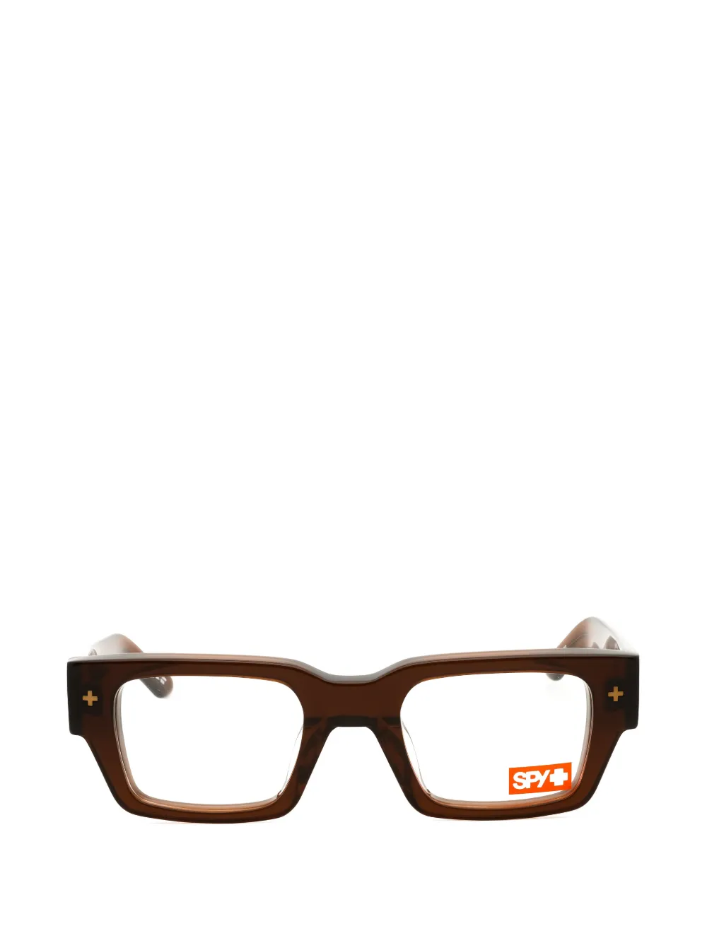 Spy Oslind 50 Rectangle-frame Glasses In Brown