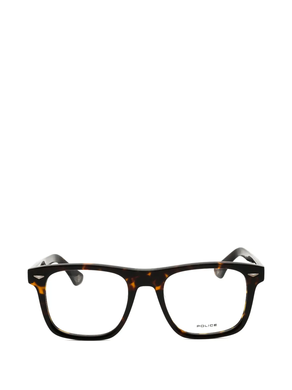 Police Vpll72e Rectangle-frame Glasses In Brown
