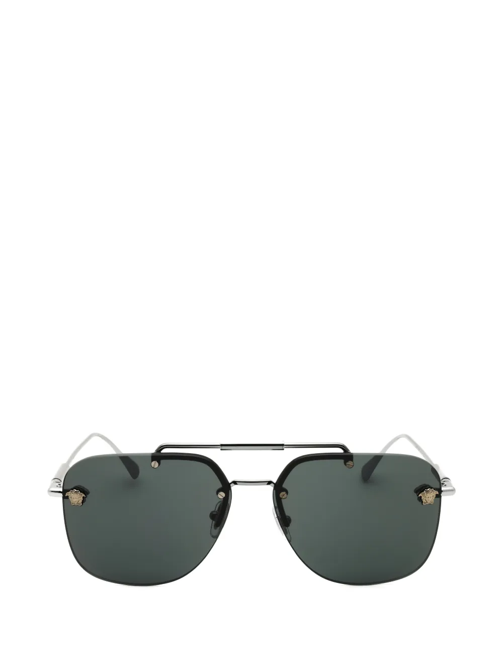 Versace Medusa plaque pilot-frame sunglasses - Grau