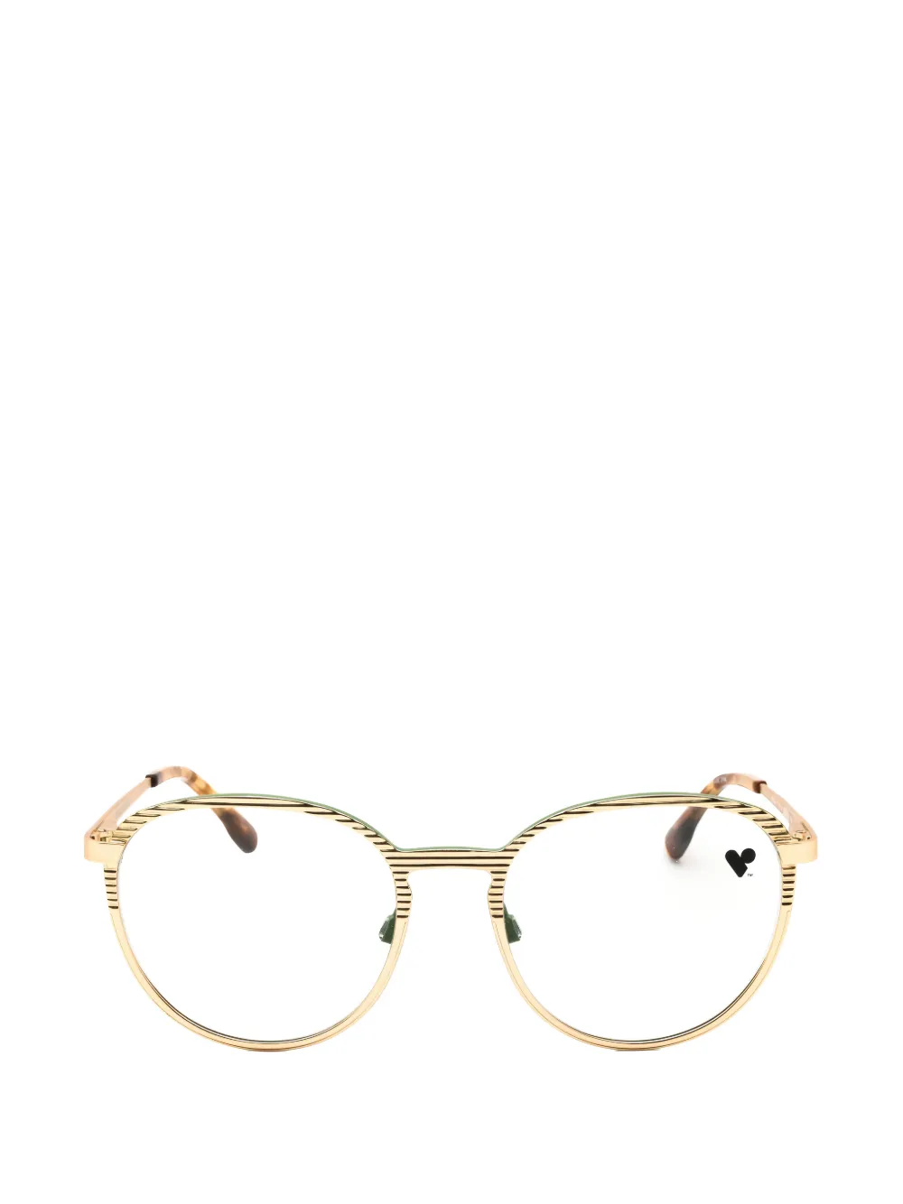 McAllister engraved round-frame glasses