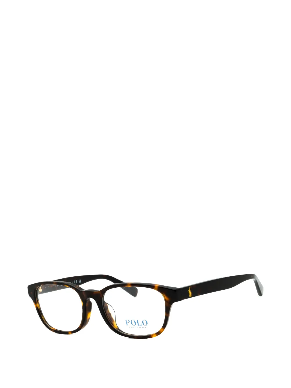 POLO RALPH LAUREN EYEWEAR Bril met rechthoekig montuur en schildpadschild montuur Bruin