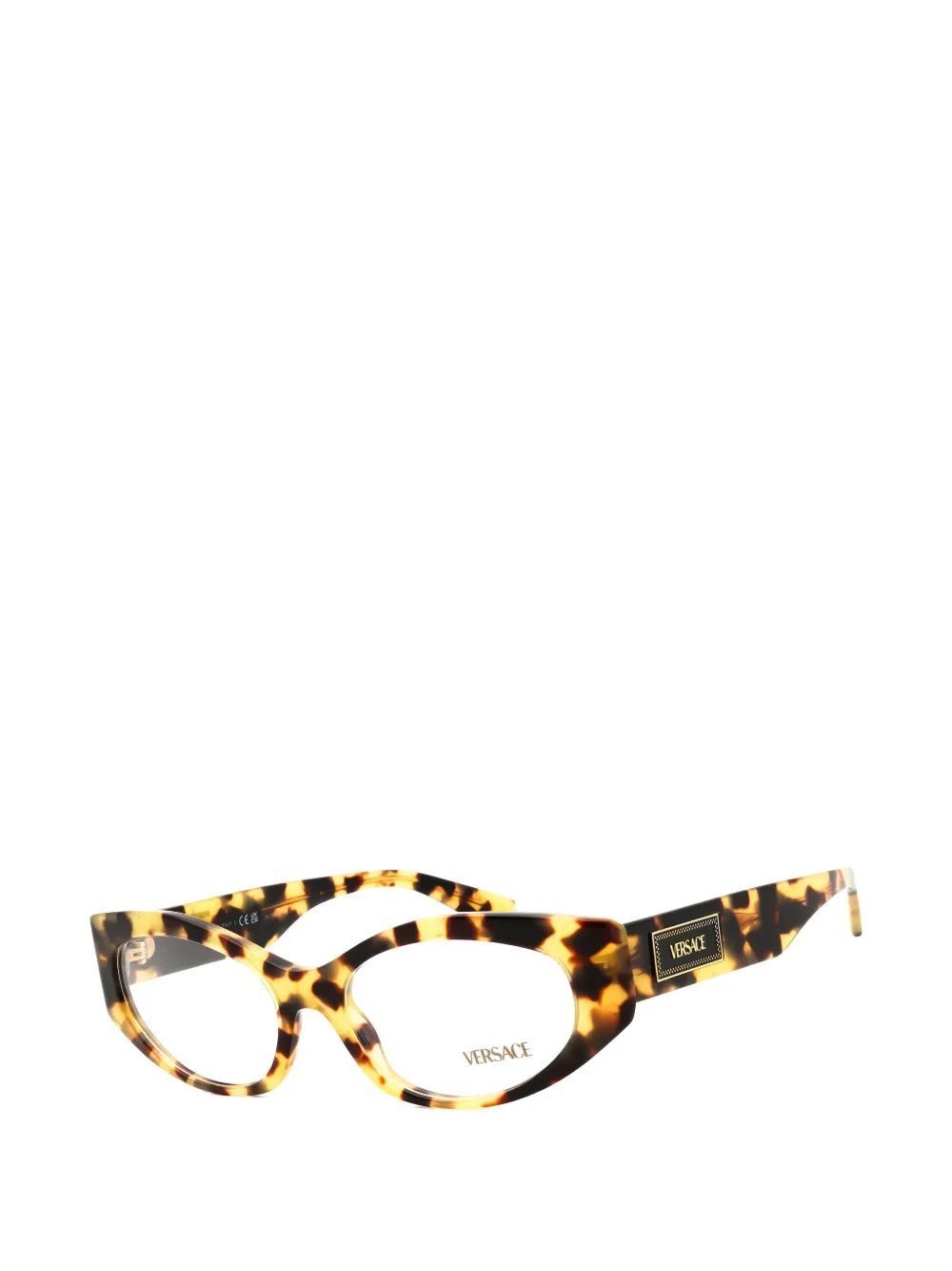 Versace Eyewear tortoiseshell-effect cat-eye glasses Bruin