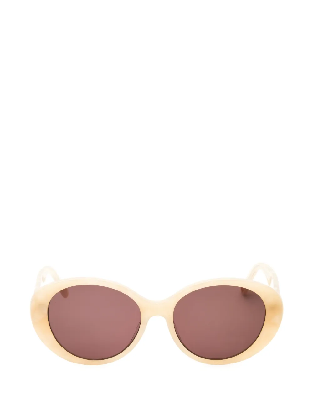 ANNE KLEIN Glamorous oval-frame sunglasses
