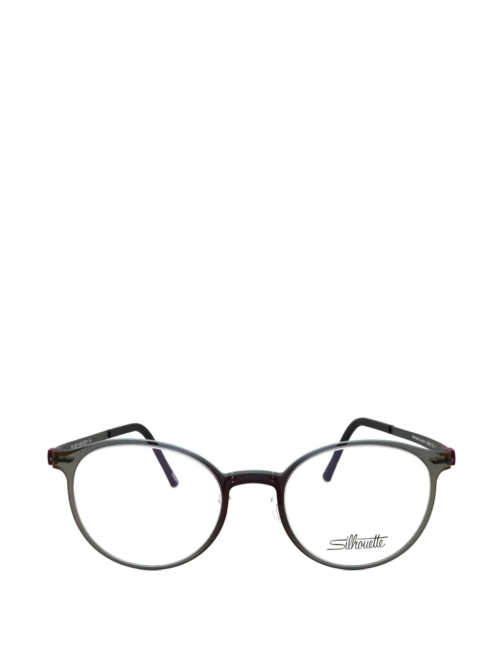 Silhouette Infinity View Round-frame Glasses In Black