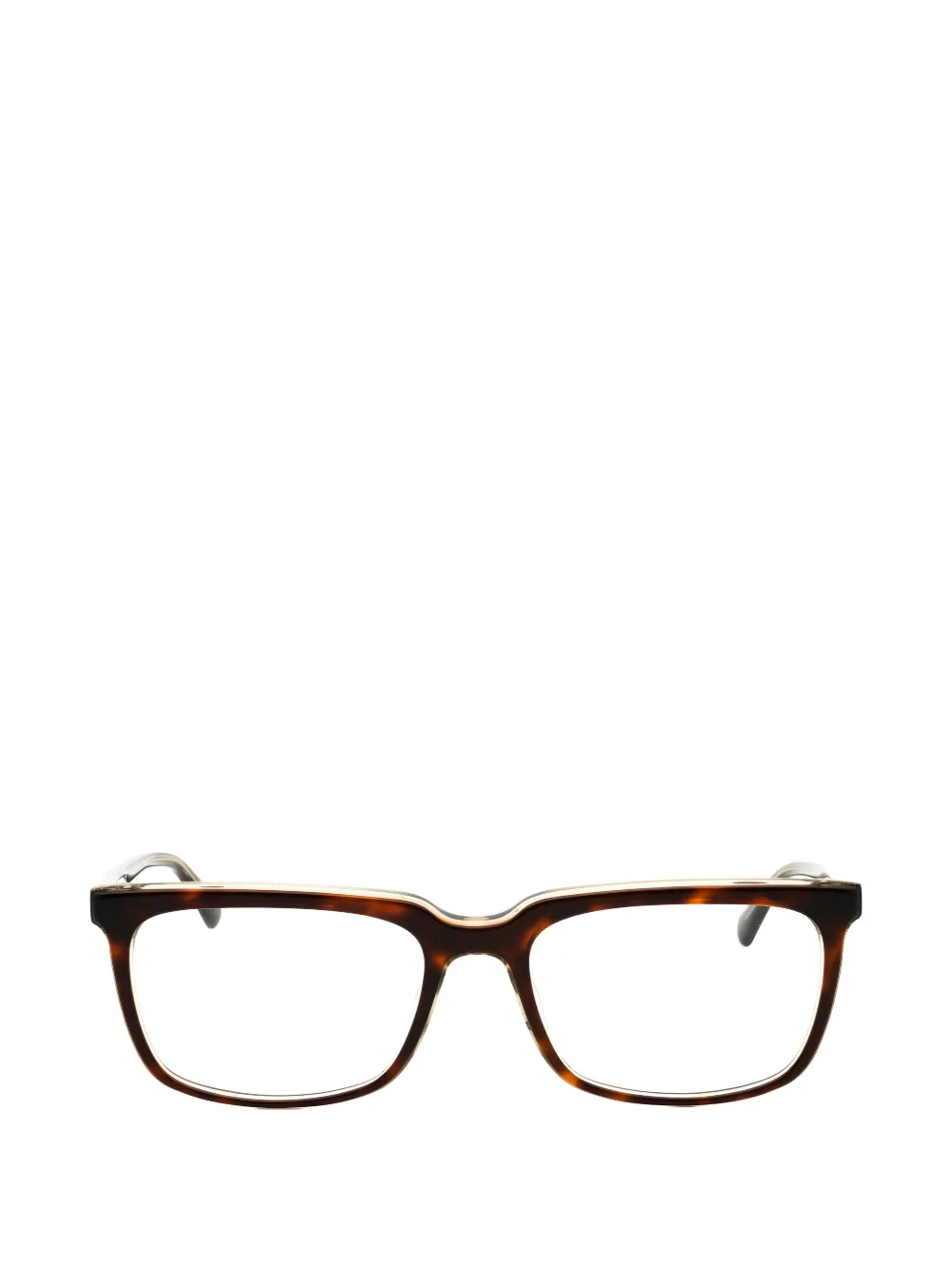 GUESS EYEWEAR tortoiseshell-effect rectangle-frame glasses