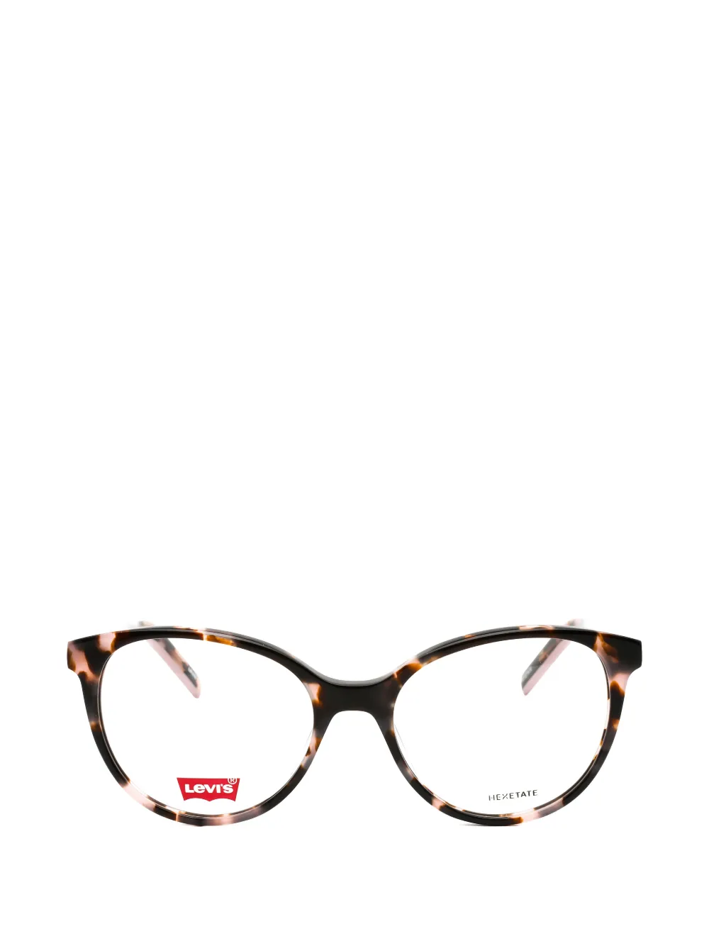 Levi's tortoiseshell-effect round-frame glasses