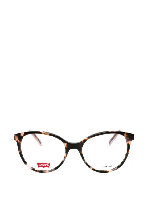 Levi's tortoiseshell-effect round-frame glasses