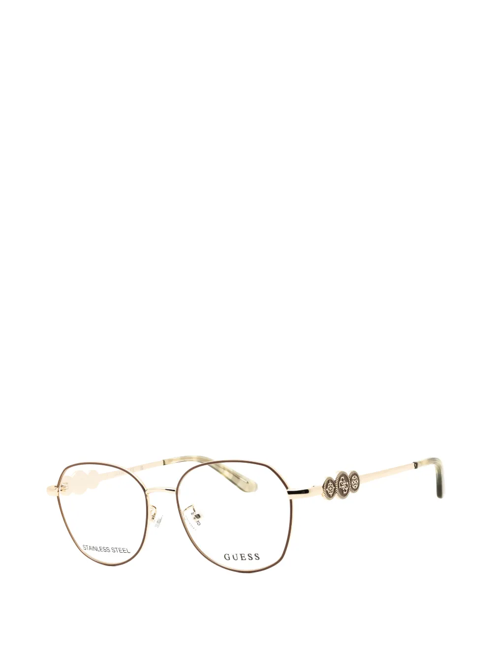 GUESS EYEWEAR lunettes de vue à monture géométrique - Marron GUESS EYEWEAR lunettes de vue à monture géométrique - Marron