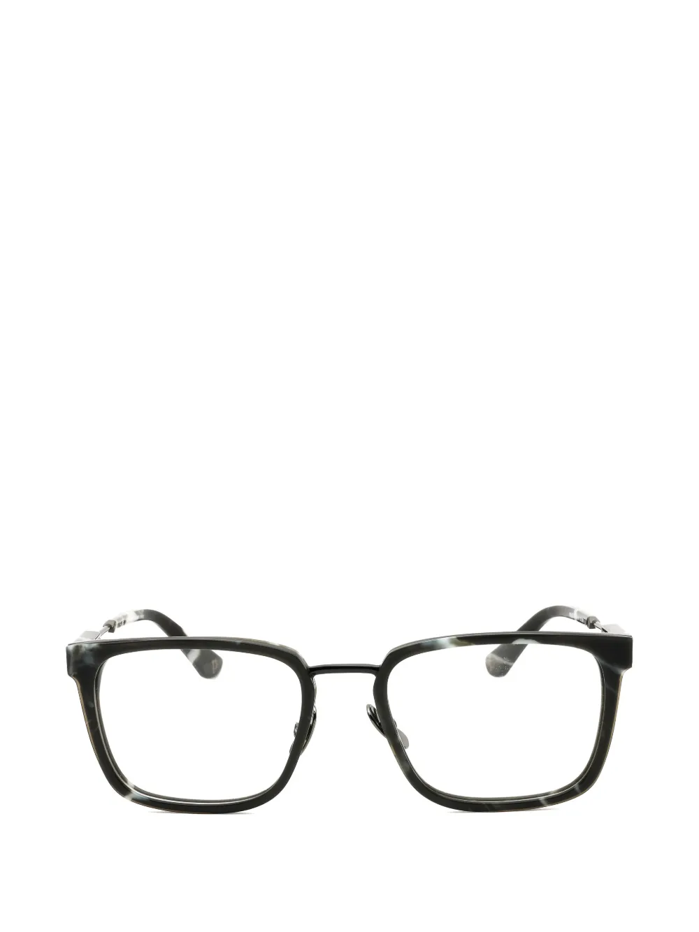 Police Rectangle-frame Glasses In Black