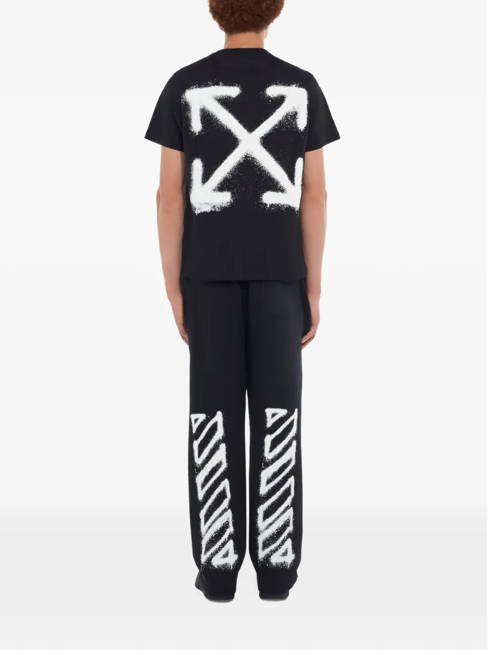 Off-White spray print T-shirt Zwart