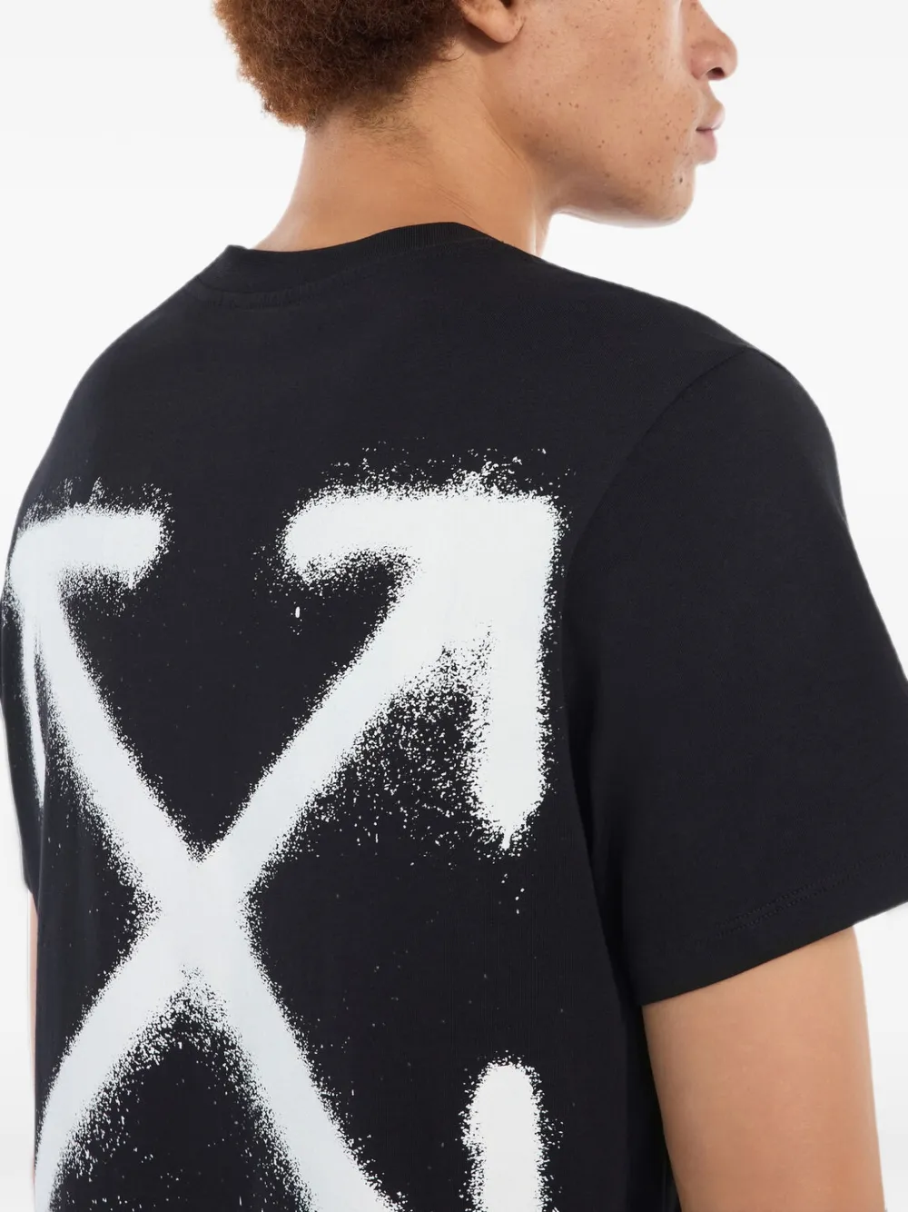 Off-White spray print T-shirt Zwart