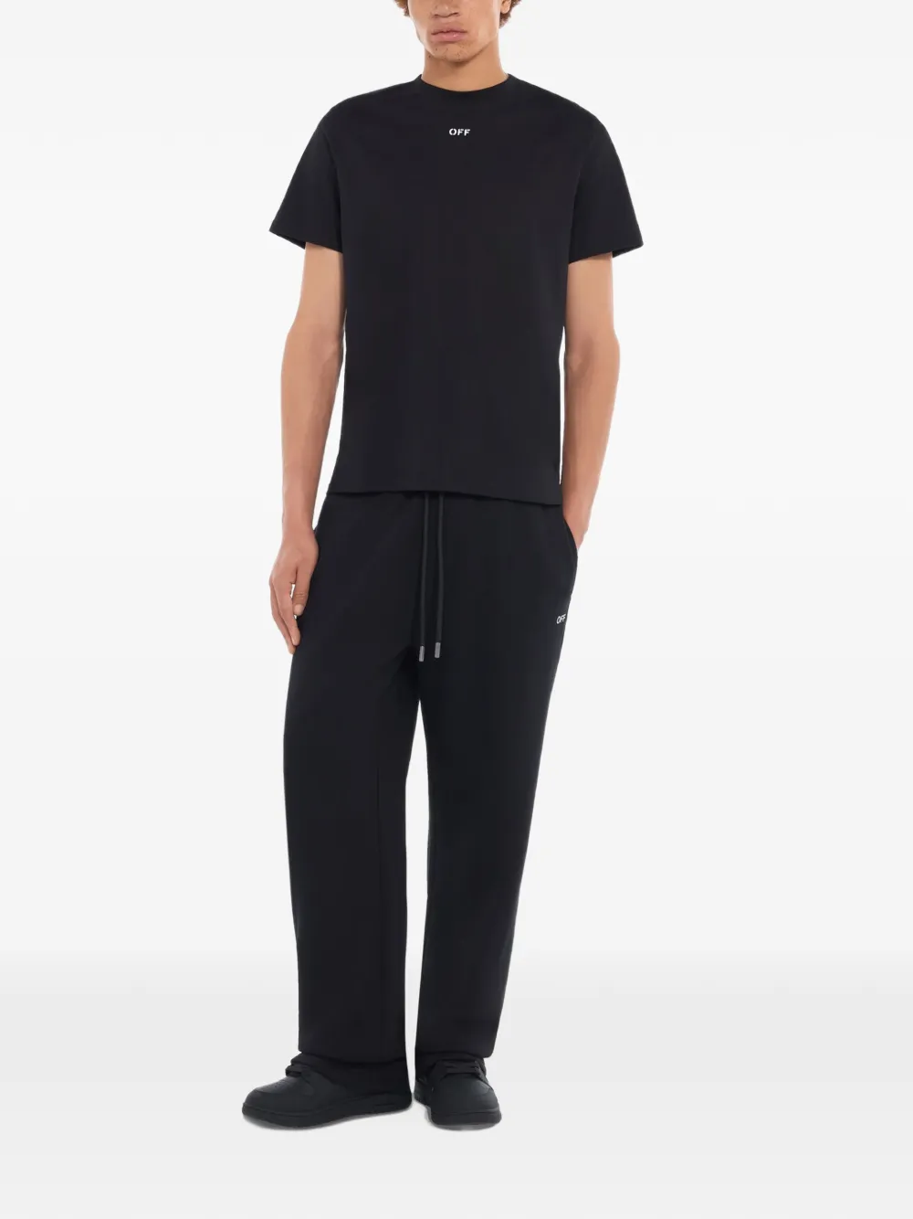 Off-White spray print T-shirt Zwart