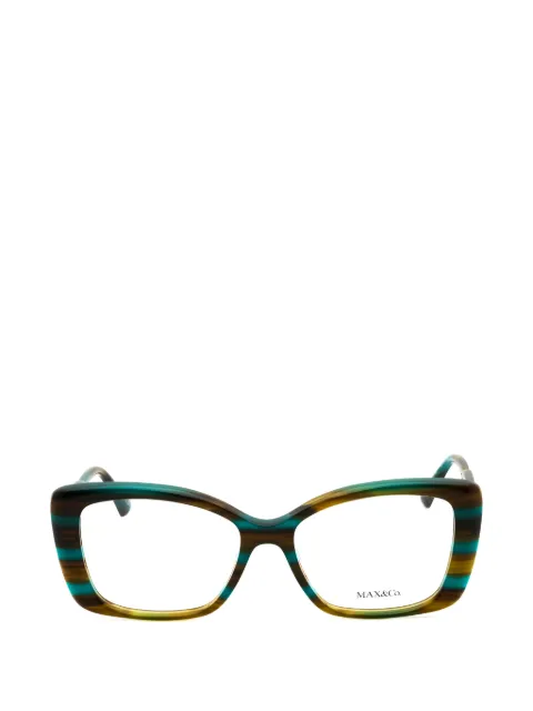 MAX&Co. striped rectangle-frame glasses