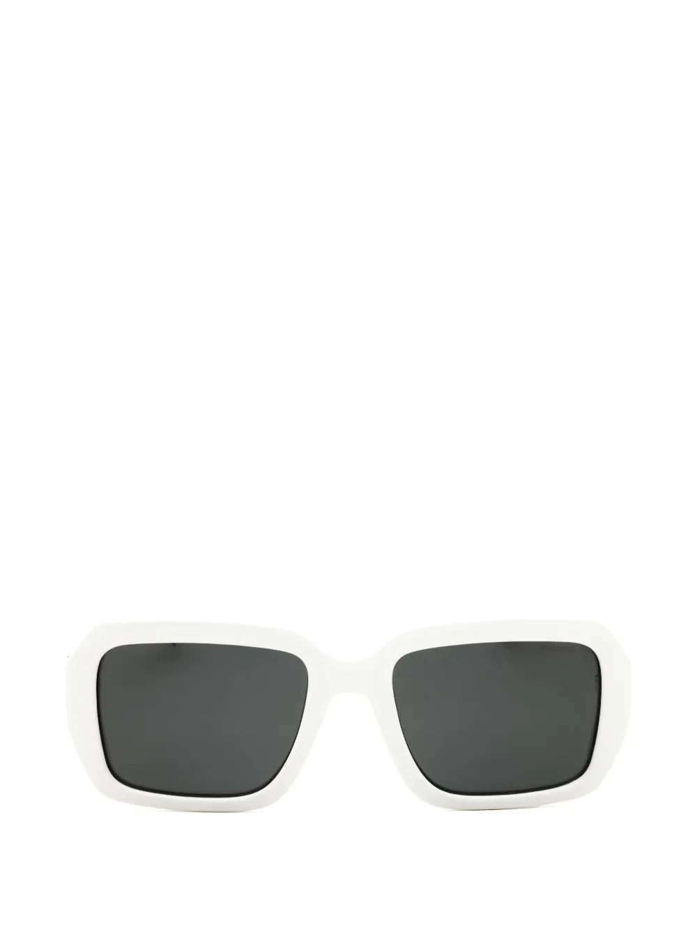 Polaroid Oversized Rectangle-frame Sunglasses In White