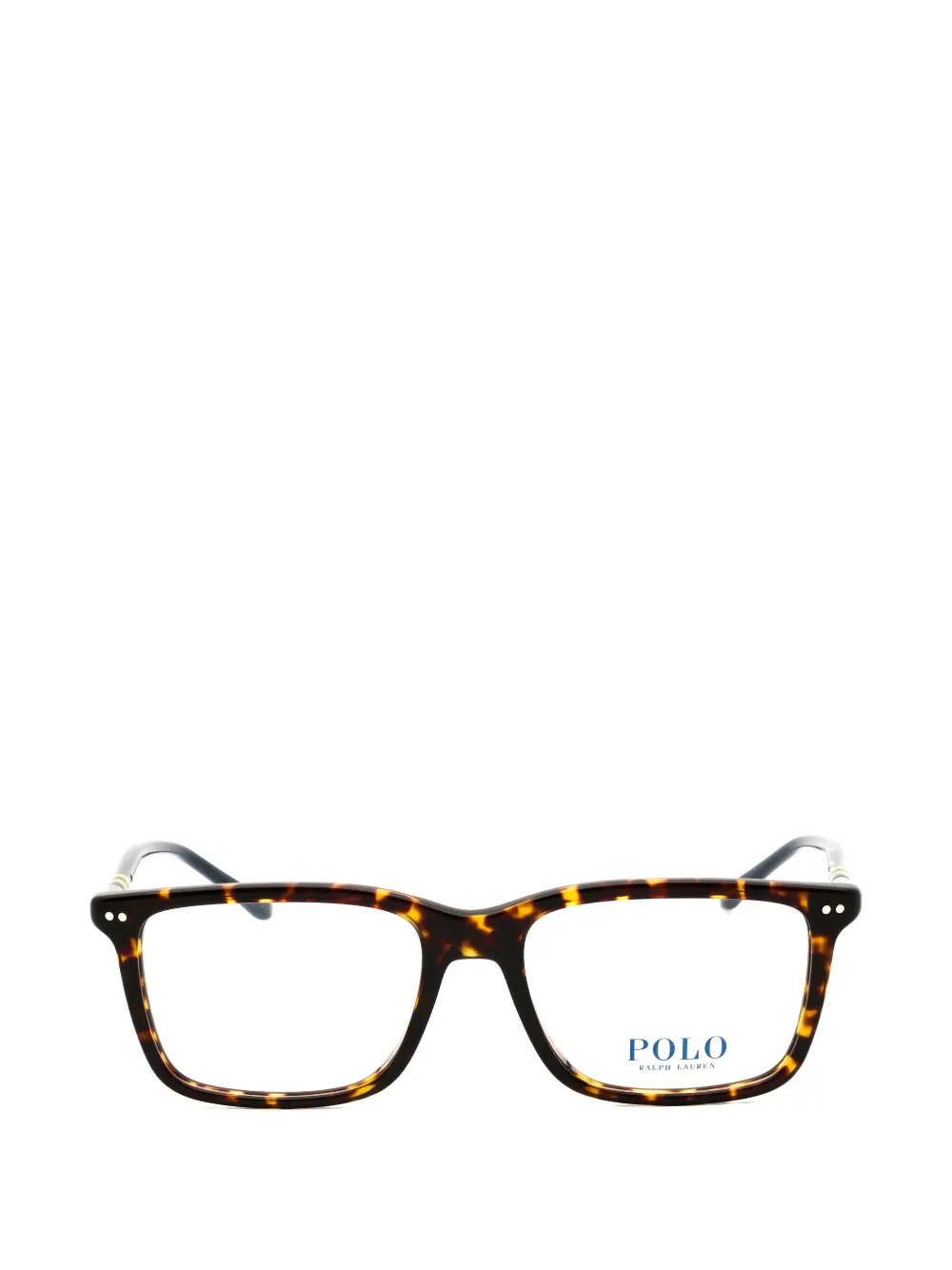 Polo Ralph Lauren tortoiseshell-effect rectangle-frame glasses - Marrone