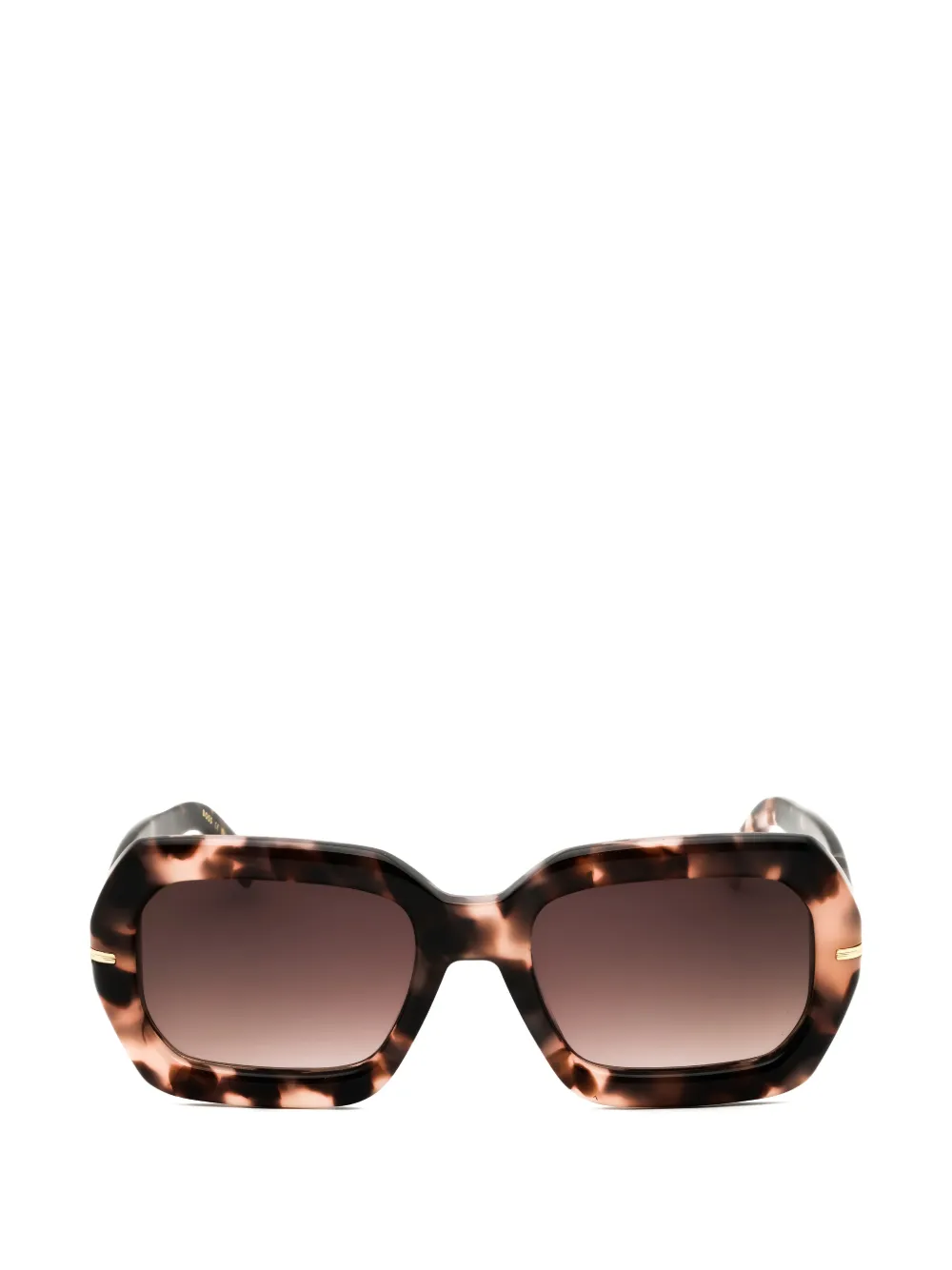 BOSS tortoiseshell-effect oversized-frame sunglasses