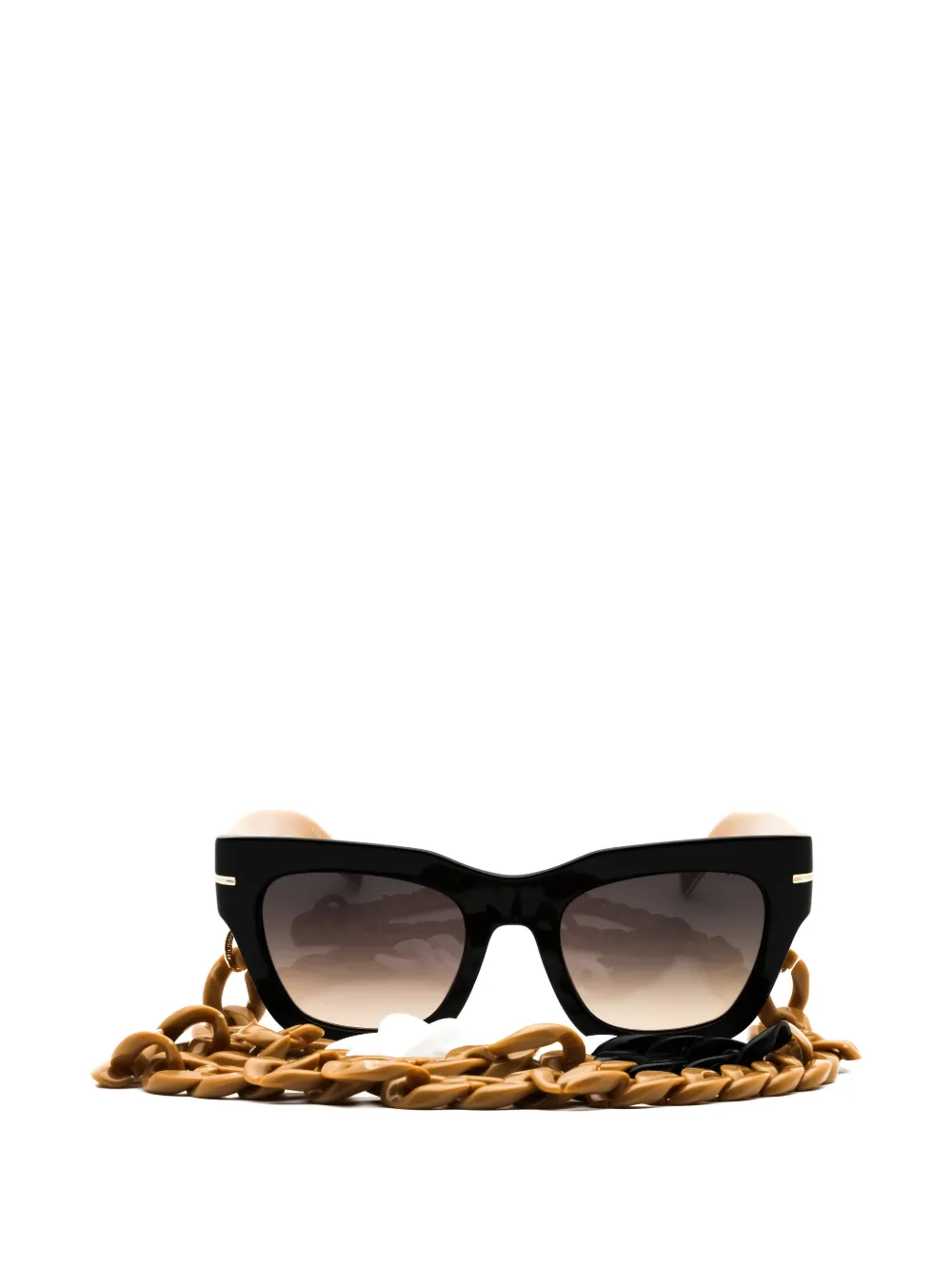 BOSS rectangular-frame chain-link sunglasses - Nero