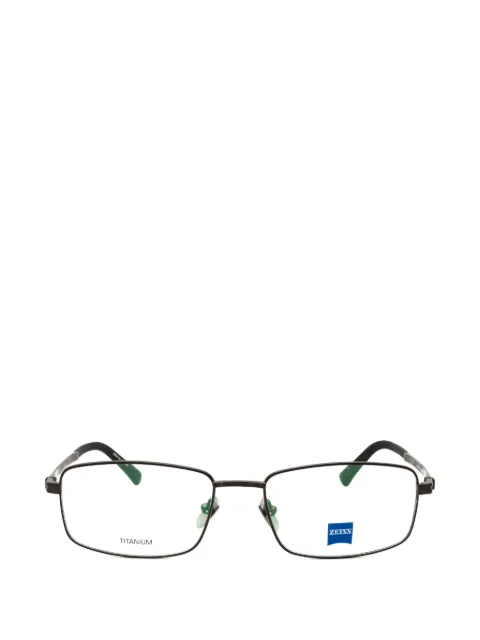 Zeiss rectangle-frame titanium glasses