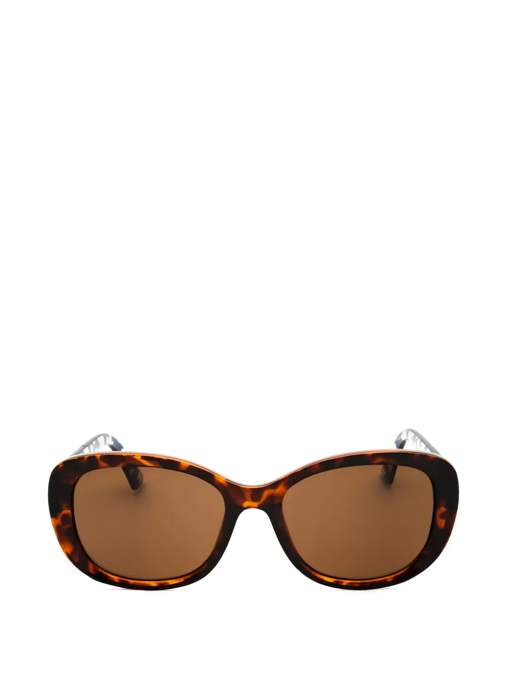 Draper James tortoiseshell-effect oval-frame sunglasses - Braun