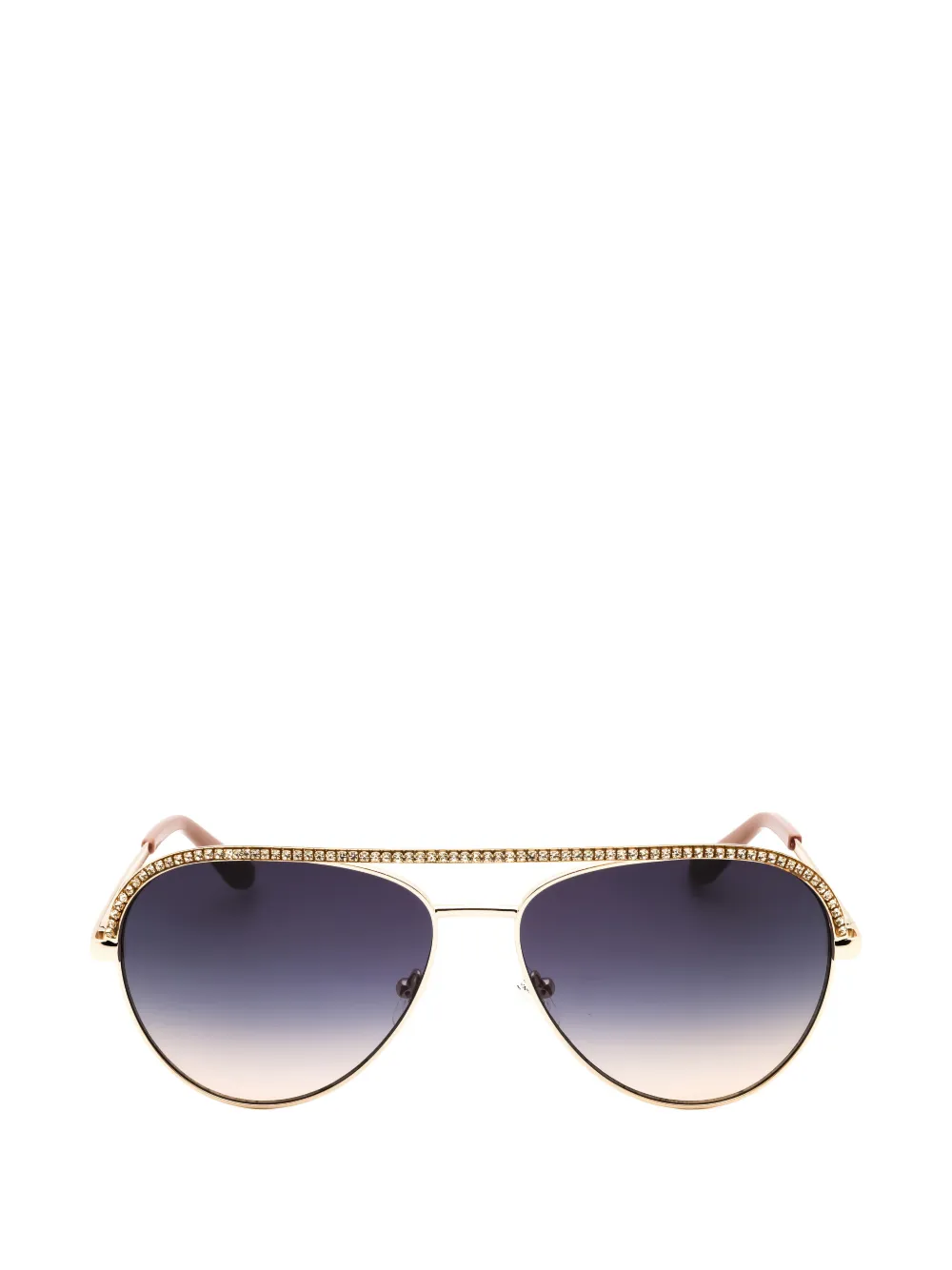 GUESS EYEWEAR crystal-embellished pilot-frame sunglasses - Oro