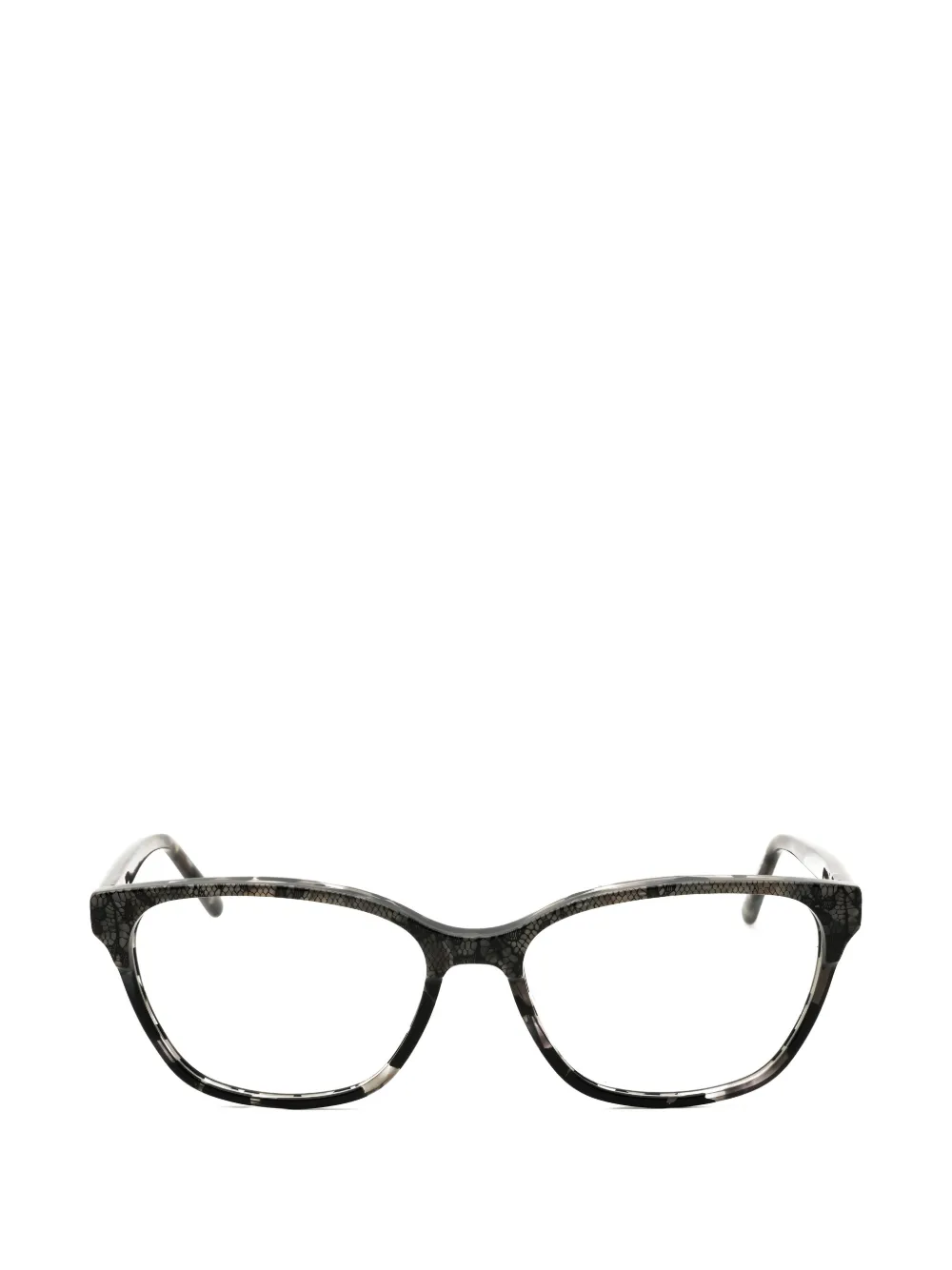 Bebe lace-print rectangle-frame glasses