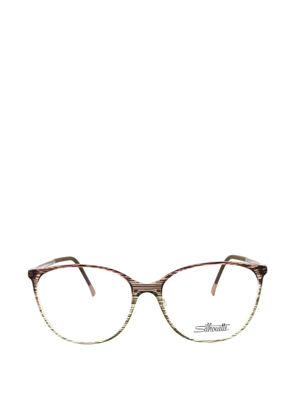 Silhouette Spx Illusion Fullrim Cat-eye Glasses In Green
