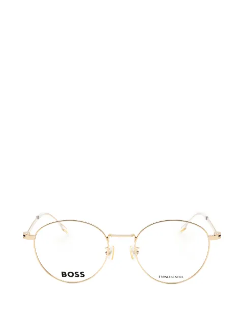 BOSS round-frame glasses