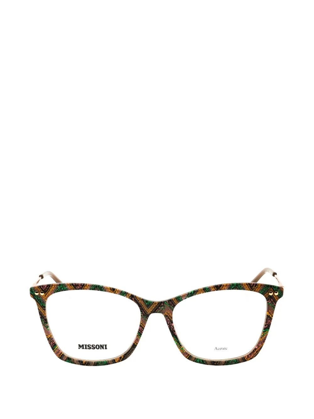 Missoni zigzag-pattern cat-eye glasses - Oro