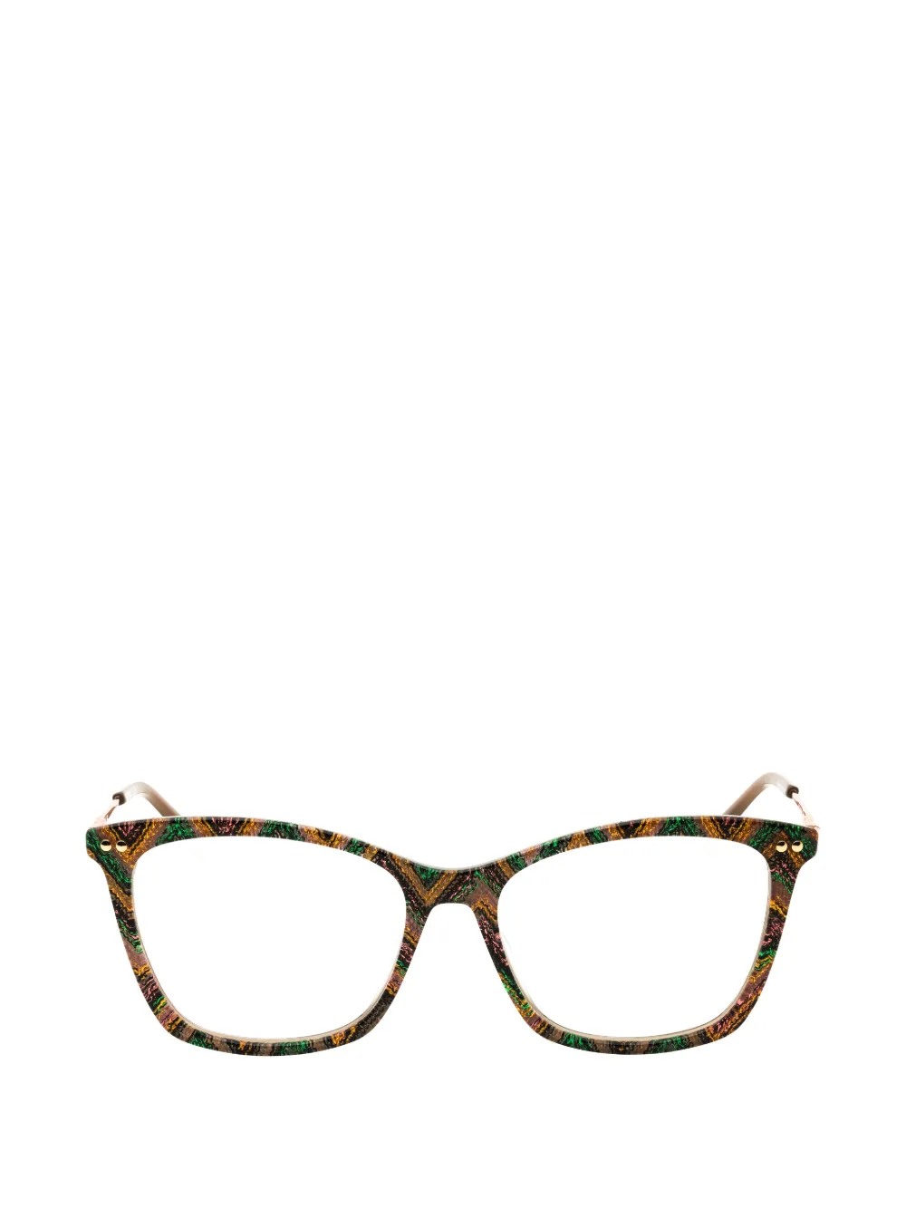Missoni zigzag-pattern cat-eye glasses