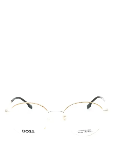 BOSS round-frame glasses