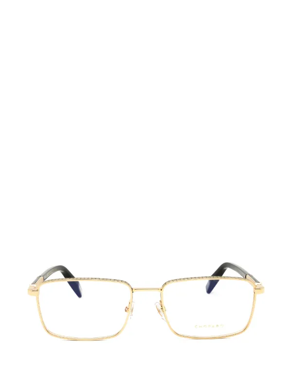 Chopard VCHL 48 Rectangle-frame Glasses in Gold