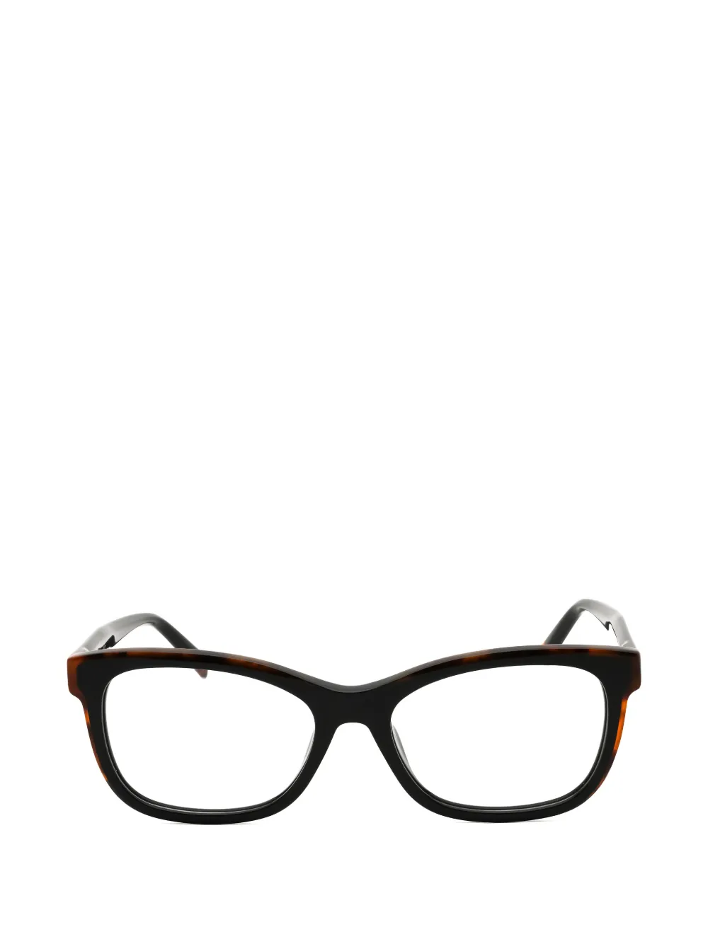 MISSONI EYEWEAR tortoiseshell-effect rectangle-frame glasses - Marrone