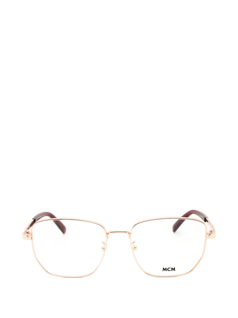 Mcm Geometric-frame Glasses In Pink