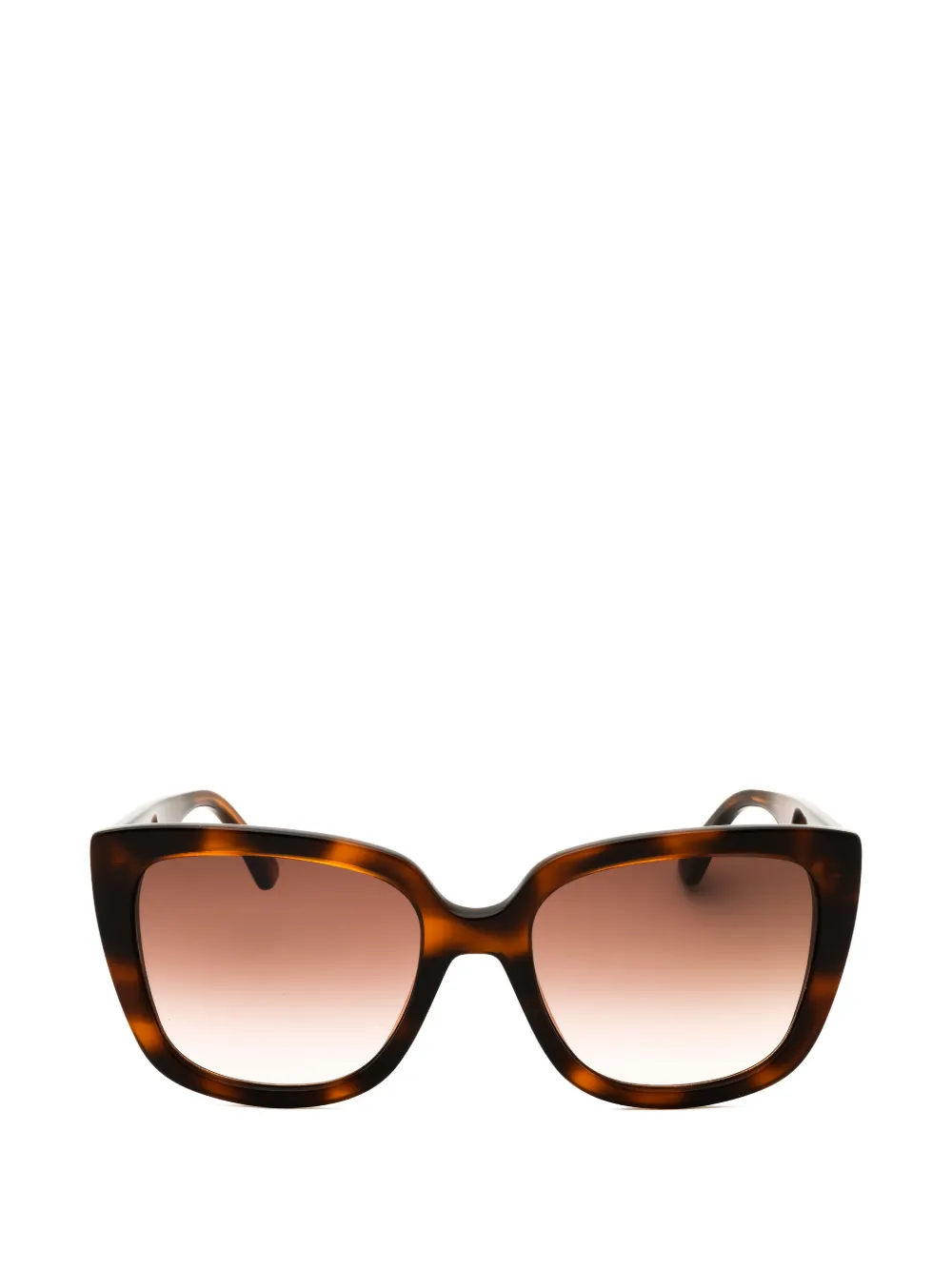 Moschino tortoiseshell-effect logo-plaque sunglasses