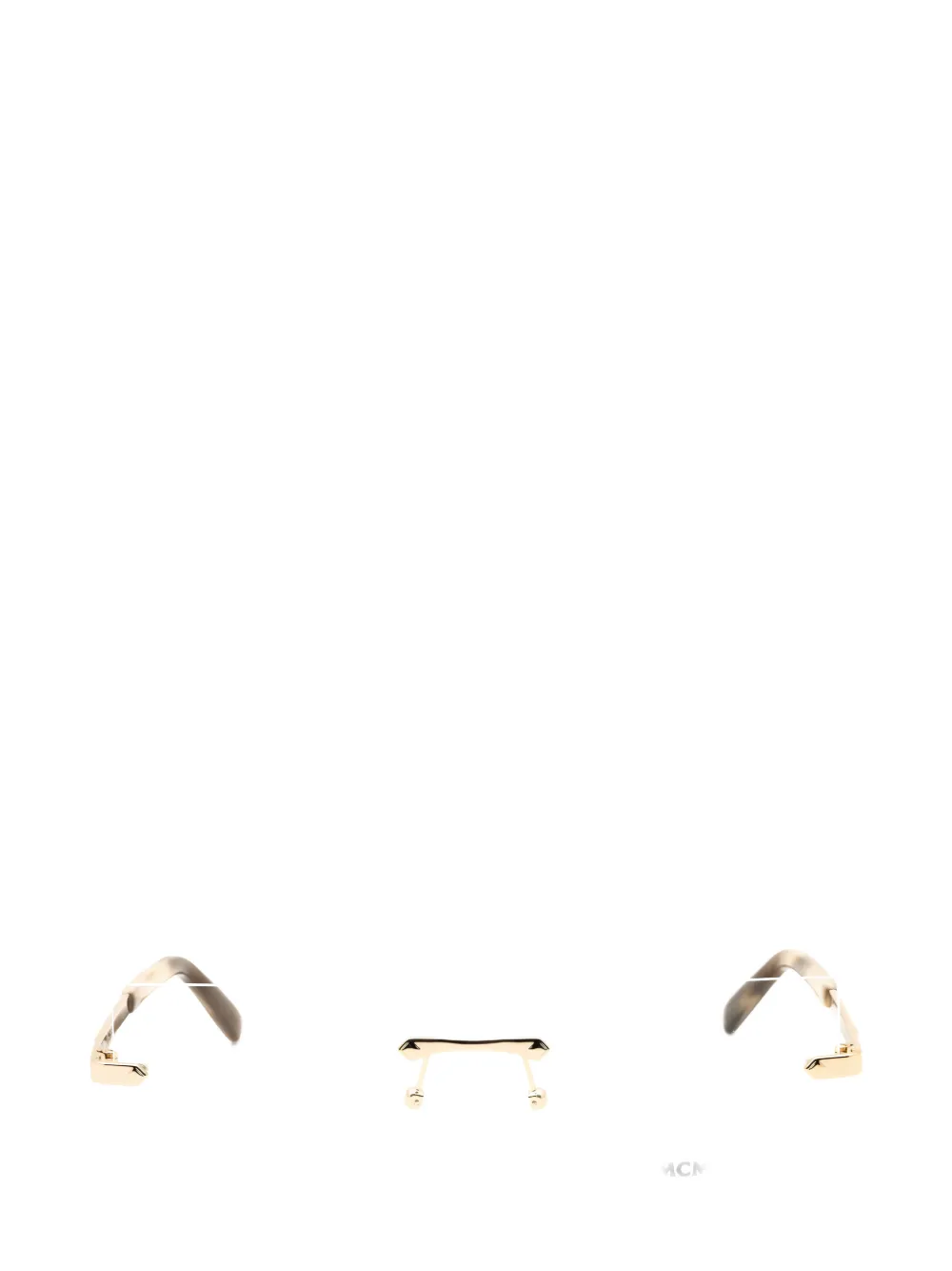 Mcm Rectangular Glasses In Gold