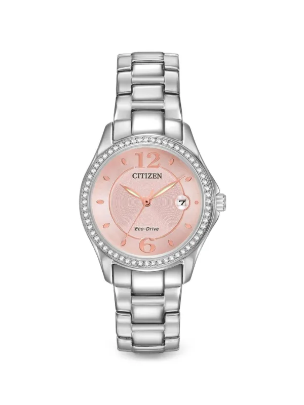 Citizens of Humanity Silhouette Crystal 30mm Watch in Pink