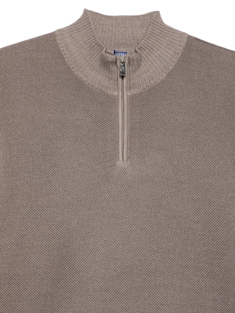 Fedeli Gebreide trui met kwartrits Beige