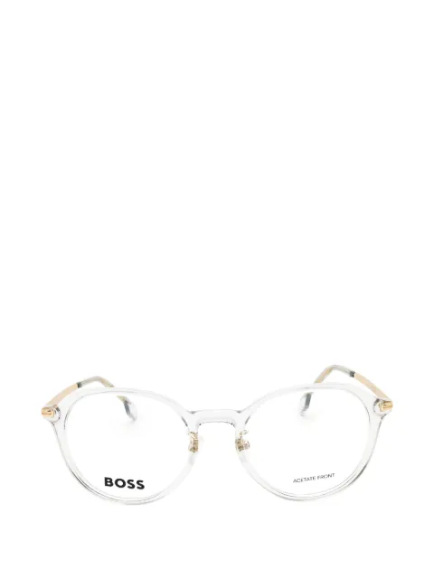 BOSS round-frame glasses