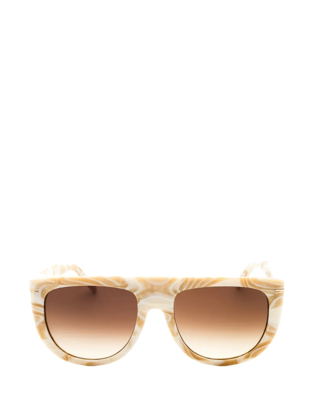 BOSS oversized marbled-effect sunglasses - Toni neutri