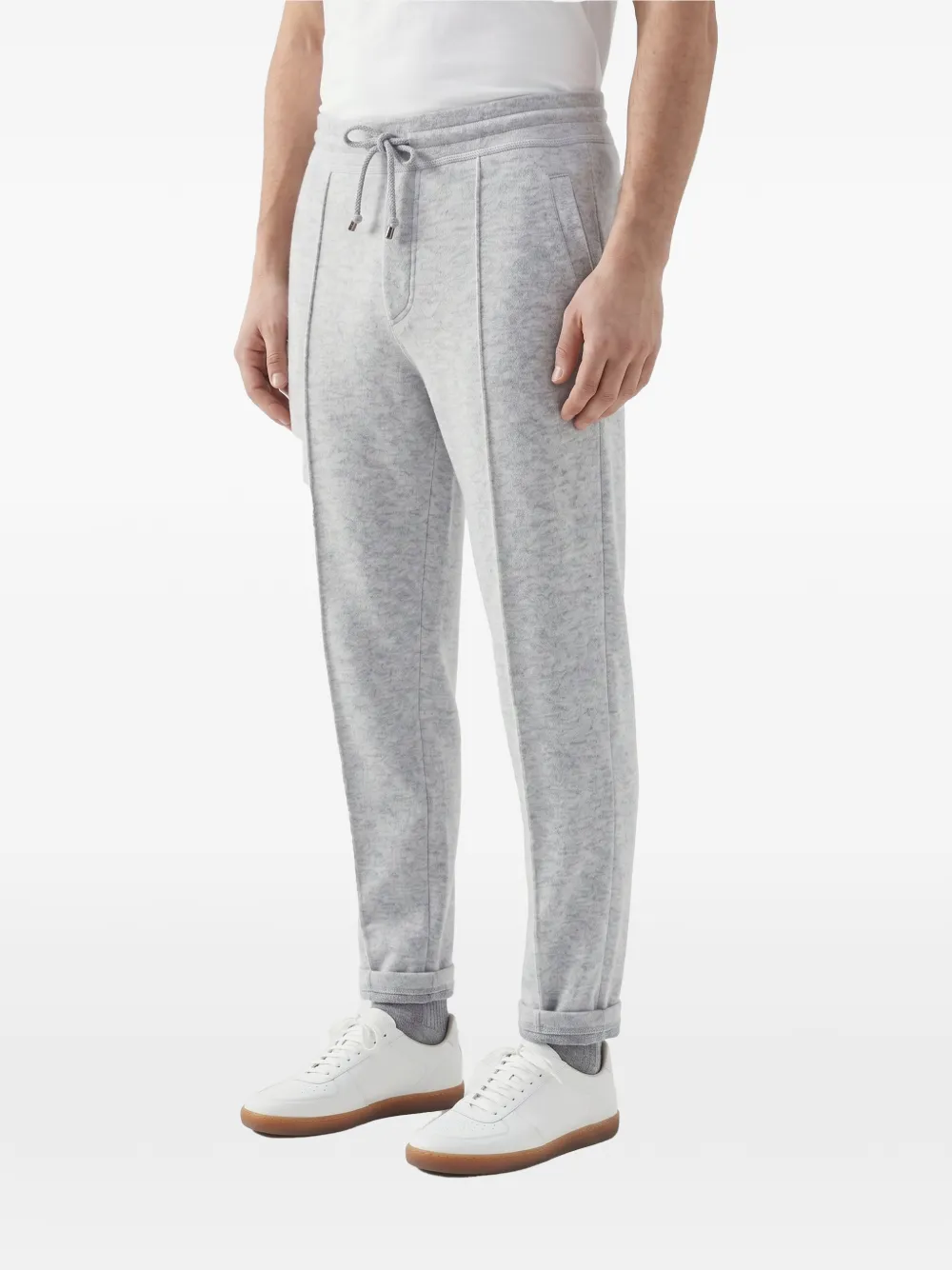 Brunello Cucinelli drawstring seam-detail trousers Grijs