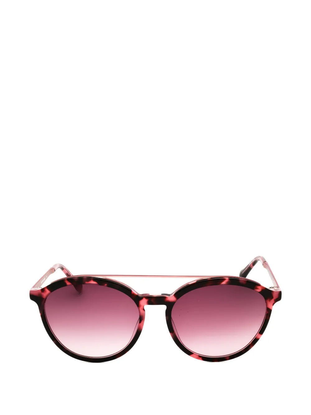 Draper James tortoiseshell-effect round-frame sunglasses - Rosa