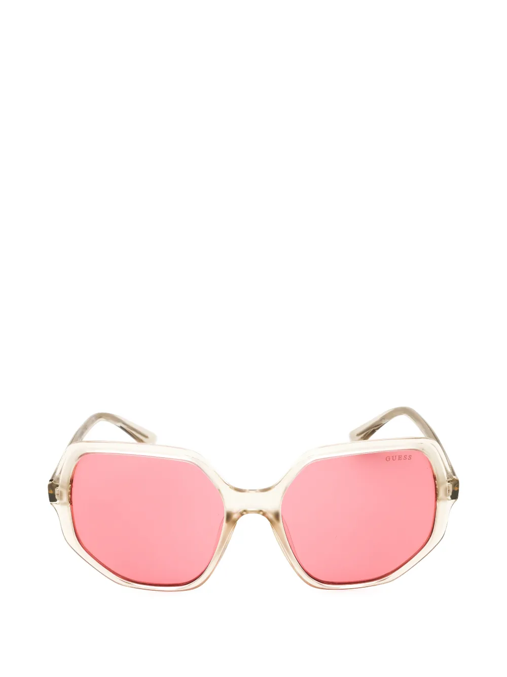 GUESS EYEWEAR geometric-frame sunglasses - Nude