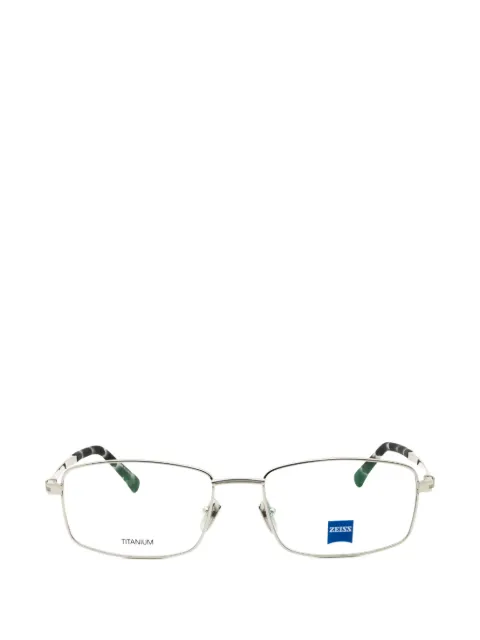 Zeiss rectangle-frame titanium glasses