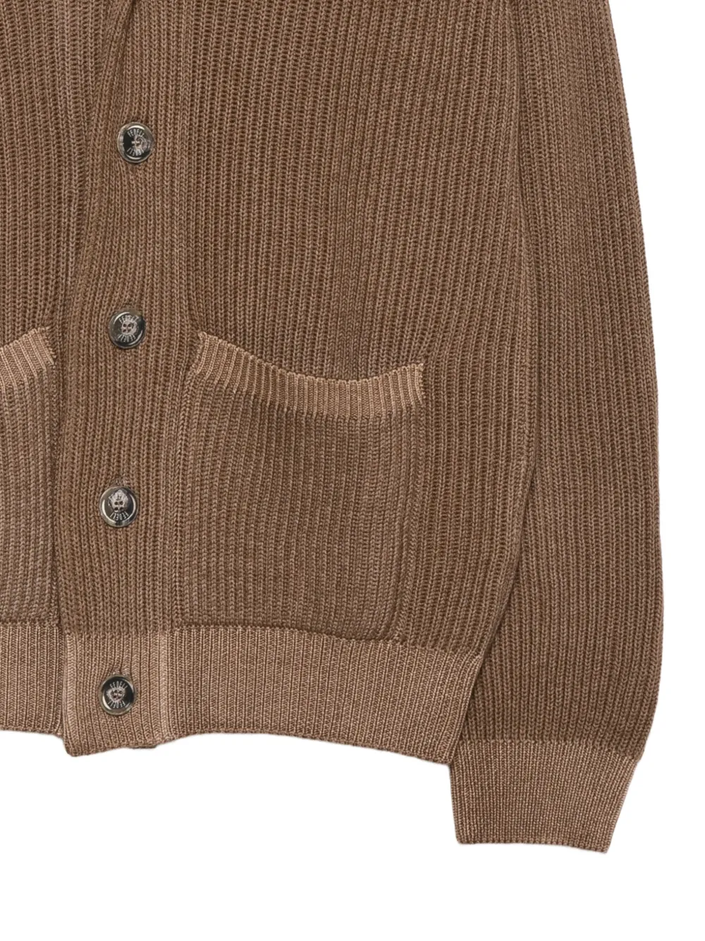 Fedeli Vest met sjaalkraag Bruin