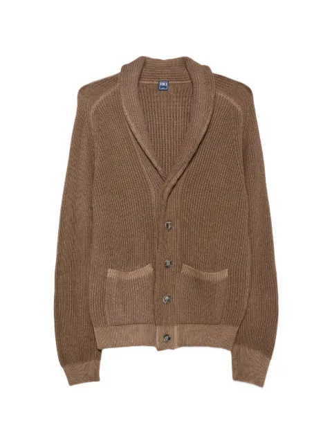 Fedeli ribbed-knit shawl-collar cardigan