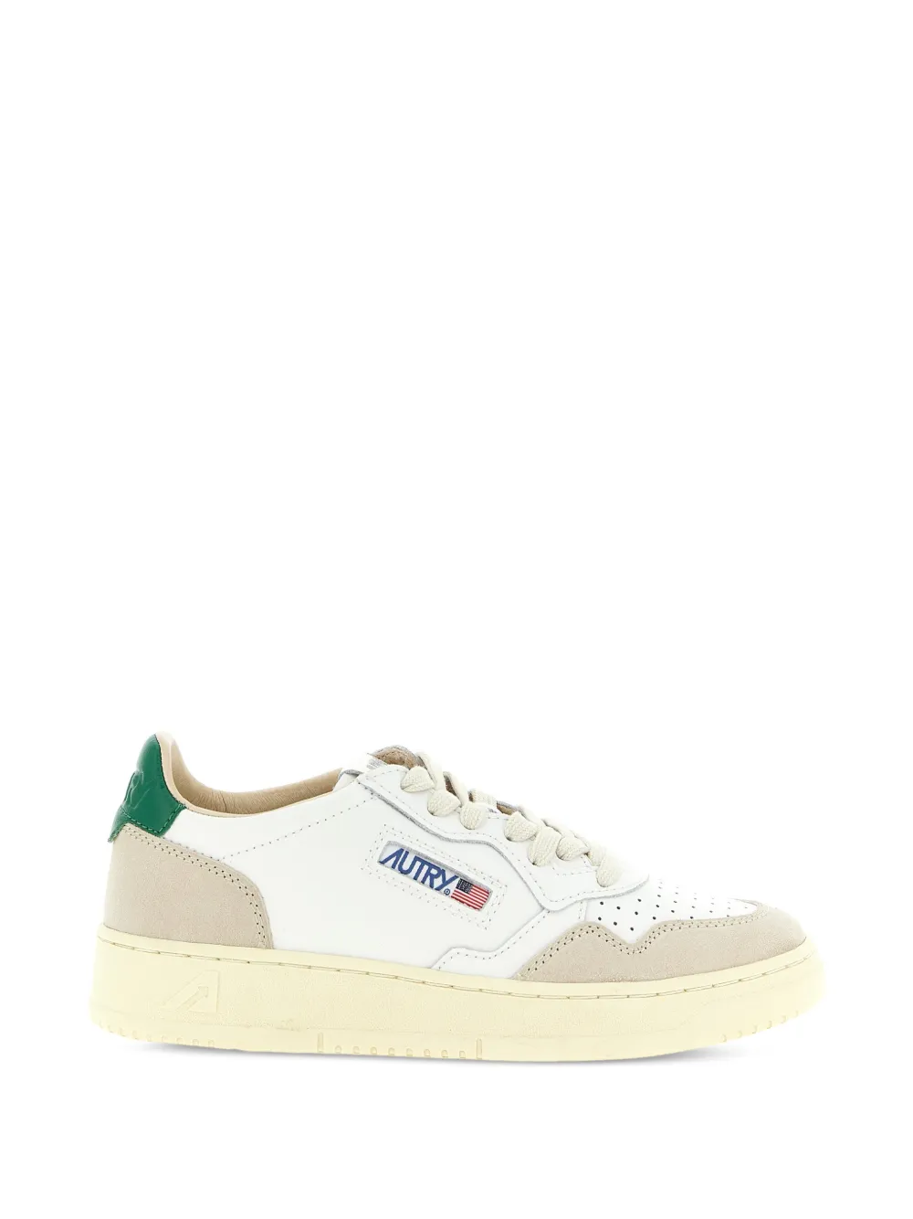 Autry Medalist Low suede-panelled sneakers - Weiß