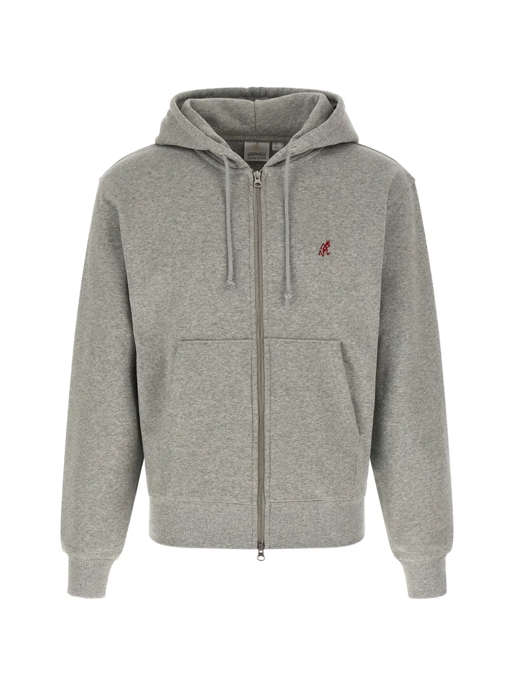 Gramicci Felpa One Point con zip e cappuccio - Grigio